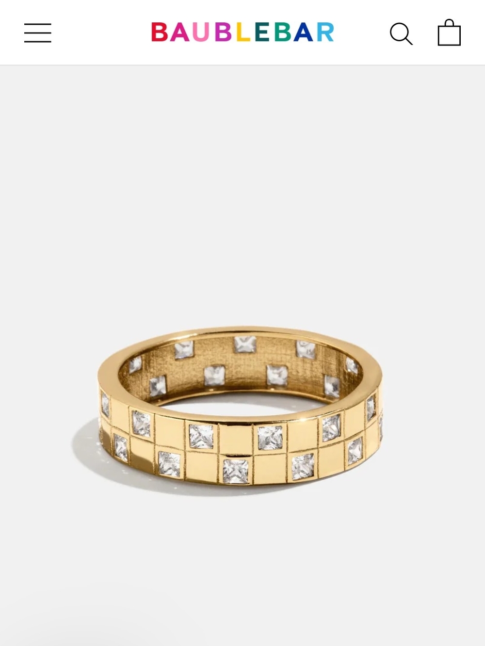 BaubleBar 18k Gold Lucia Ring